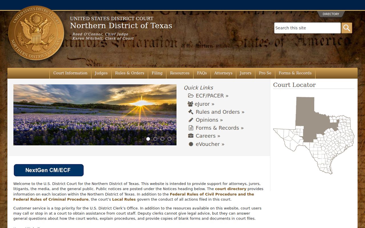 Scurry County criminal court cases in the Northern District of Texas