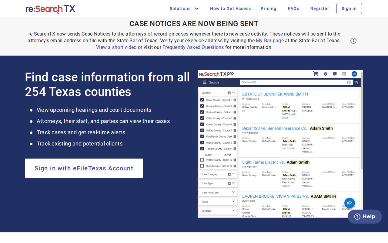 re:SearchTX trial court search for Scurry County criminal records